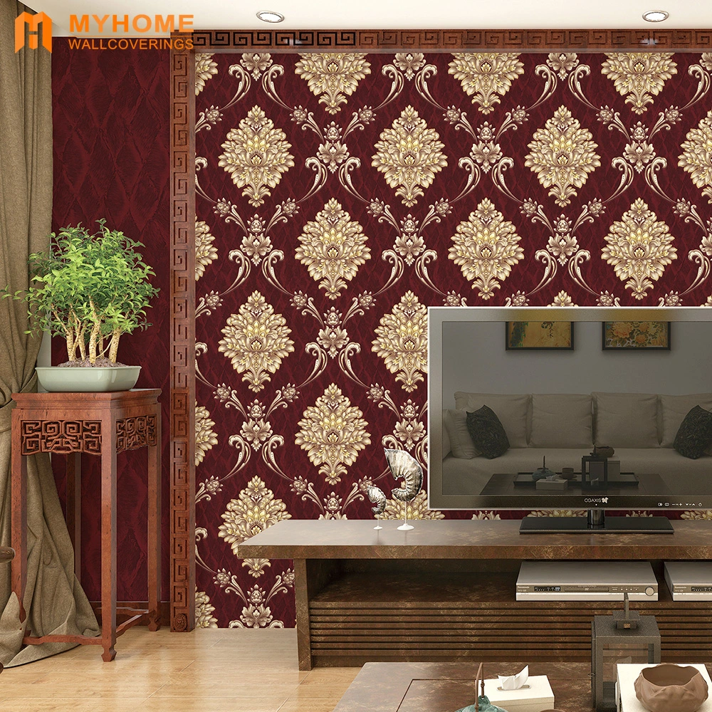 Factory Price Damask Floral Wallpaper Items 53cm Wallpaper Rolls for Home