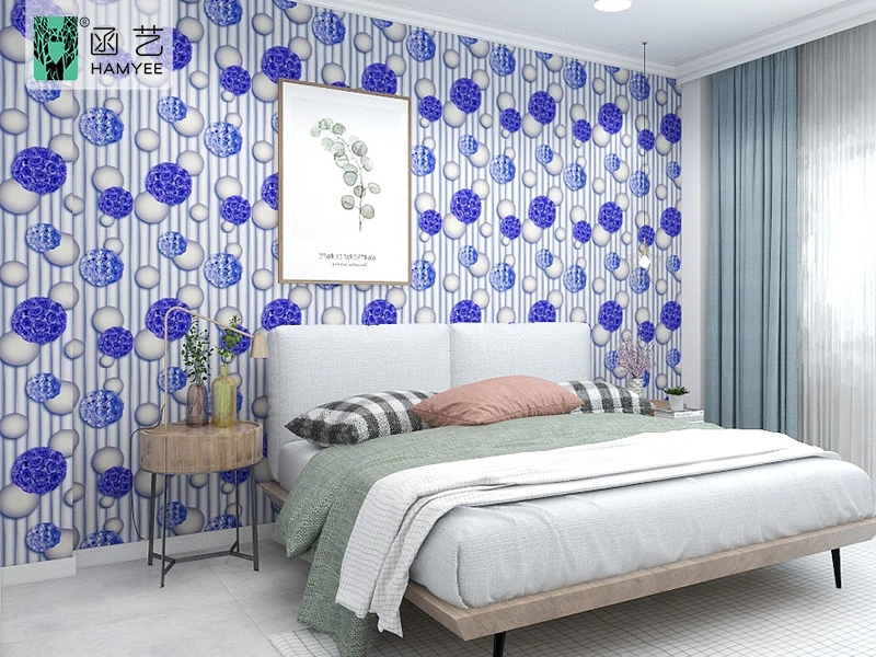 Made in China Non Woven Wallpaper Interior Design Papier Peint Mural Bedroom HD Backgrounds Floral Wallpaper