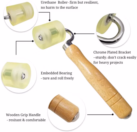 Инструмент для разглаживания обоев с роликом для швов для контактной бумаги, клейкая виниловая пленка, 8 шт./упак.